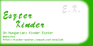 eszter kinder business card